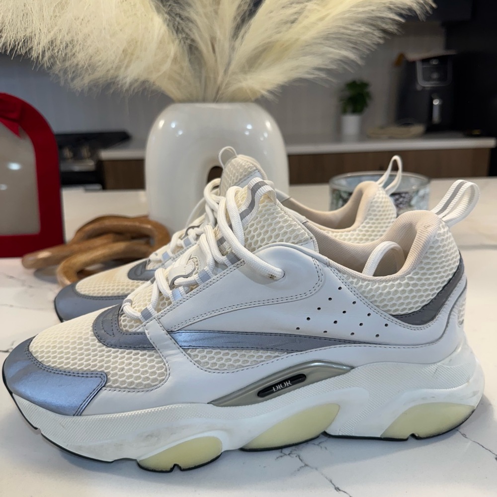 Dior B22 White silver reflection Sneakers